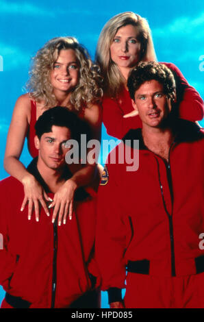 Baywatch: Alptraum Bay, aka: Baywatch - Die Rettungsschwimmer von Malibu, Fernsehfilm, USA 1991, Regie: Gregory J. Bonann, Monia: Erika Eleniak, (O. l.), Billy Warlock (u. l.), David Hasselhoff Stockfoto