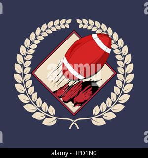 US-amerikanischer American-Football-Logo-Label Abzeichen Stock Vektor