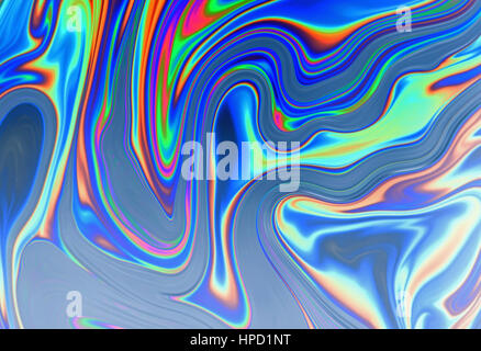 Psychedelische Abstract von Seifenblase reflektieren Licht gebildet Stockfoto