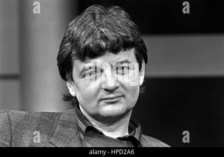 Grünen-Politiker Joschka Fischer, Deutschland 1980er Jahre. Joschka Fischer, deutsche Politikerin der Grünen, Deutschland der 80er Jahre. Stockfoto