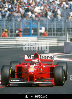 1997 Michael Schumacher deutsche Ferrari F310B Monaco GP 1. Stockfoto