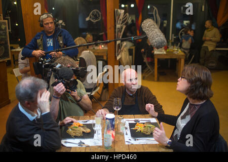 Jens Eberl entdeckt Holland, (deutsche) WDR TV-Moderatorin Stockfoto
