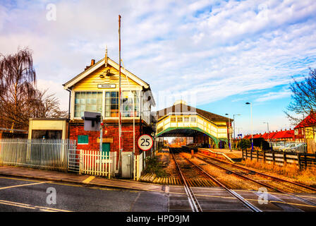 Beverely, Yorkshire, British Rail, Eisenbahn, Bahn, Bahnhof, Gebäude, Außen, Beverley England England Stockfoto