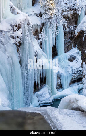 Rissbach Creek, Bayern, Deutschland, im winter Stockfoto