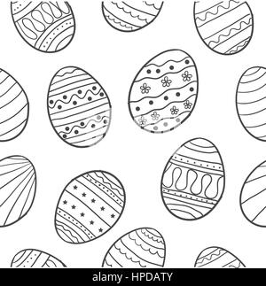 Doodle für Ostern Stil verschiedene Vektor-Illustration Stock Vektor