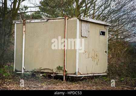 Verlassene und zerstörte Sizewell, Einen Arbeitercampingplatz. Leiston, Suffolk Stockfoto