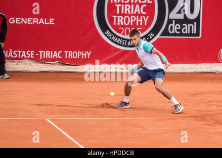 22. April 2015: Borna CORIC CRO in Aktion während der ATP Turnier BRD Nastase Tiriac Trophy am BNR Arenas, Rumänien ROU.   Foto: Cronos/Catalin Soare Stockfoto