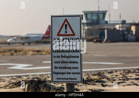 Helgoland, Insel in der deutschen Nordsee Nachbar Insel DŸne, Dune, Naturschutzgebiet, Strände, kleine Flughafen, Stockfoto