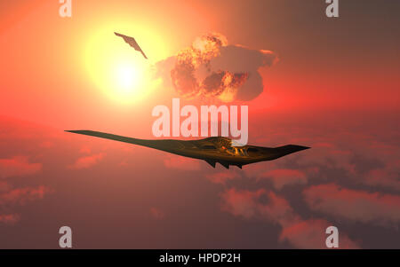 Northrop Grumman b-2 Spirit Stealth Bomber In Aktion Stockfoto