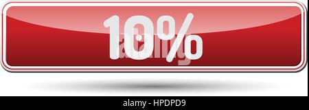 10 % - abstrakte schöne Schaltfläche mit Text. Stock Vektor