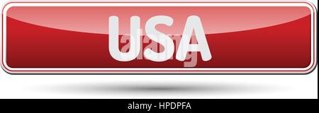 USA - abstrakte schöne Schaltfläche mit Text. Stock Vektor