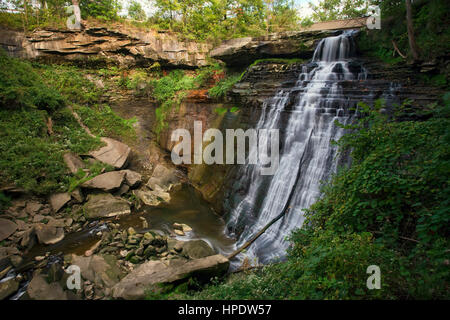 Brandywine Falls, Sitz in Cuyahoga Valley National Park, Ohio. Stockfoto