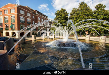 Der Brunnen im Waterfront Park in Charleston, South Carolina. Stockfoto