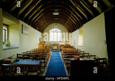 Kirche St. Mary Magdalen, Gwaenysgor Innenraum Stockfoto