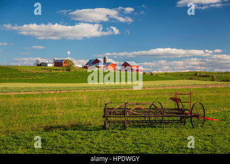 Ein amischen Bauernhof auf dem Lande in der Nähe von Kidron, Ohio, USA. Stockfoto