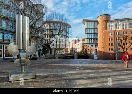 Hamburg (Deutschland) - Neustadt-Viertel der Stadt, Admiralitatstrasse zwischen Bleichenfleet und Alsterfleet Stockfoto