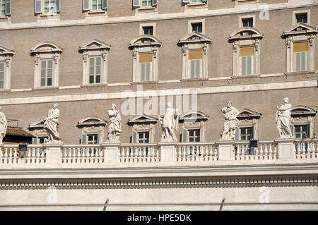 Vatikanstadt - 12. März 2016: Die päpstlichen Gemächer in der Vatikanstadt ist der Ort, wo Papst Francis I hält das Angelus-Gebet und Rede Stockfoto