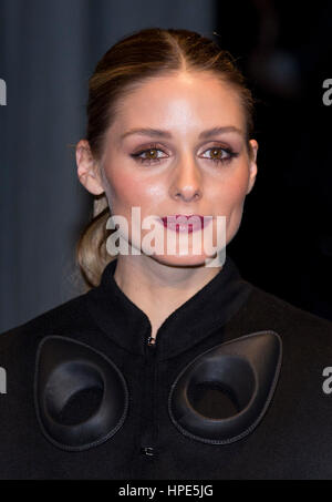 Olivia Palermo an der Burberry London Fashion Woche Show Maker House, Manette Street, London. PRESS ASSOCIATION. Bild Datum: Dienstag, 21. Februar 2017. Bildnachweis sollte lauten: Isabel Infantes/PA Wire Stockfoto