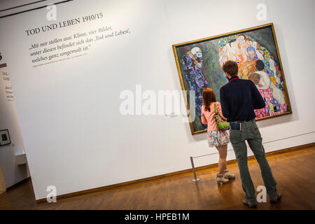 Tod Und Leben, Öl auf Leinwand, Gustav Klimt, Leopold Museum, Wien, Österreich, Europa Stockfoto