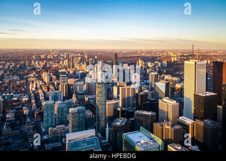 Ansicht der Stadt Toronto von oben - Toronto, Ontario, Kanada Stockfoto