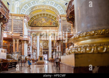 Österreichische Nationalbibliothek, in der Hofburg, Wien, Österreich Stockfoto