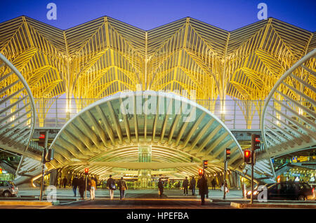 Bahnhof Oriente von Santiago Calatrava, Lissabon, Portugal. Stockfoto
