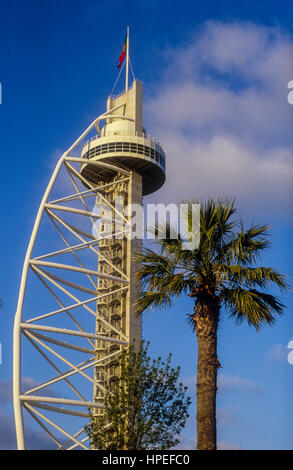 Vasco de Gama Turm, Parque Das Nações, Lissabon, Portugal, Europa. Stockfoto