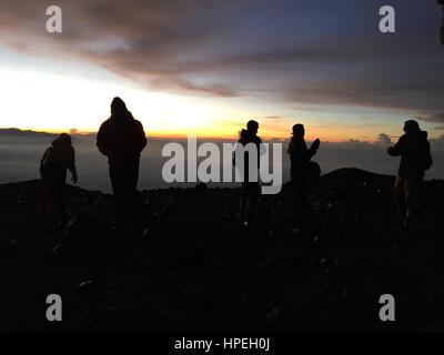 Semeru sonnenaufgang Berg Stockfoto