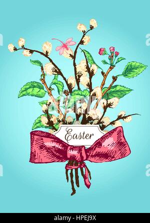Ostern-Skizze BG Stock Vektor
