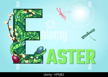 Ostern-Skizze BG Stock Vektor