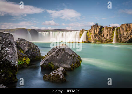 Godafoss, Myvatn, Island. der Wasserfall der Götter in einem sonnigen Tag Stockfoto