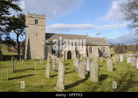 Holy Trinity Church, Coverham, Yorkshire Dales, England. Holy Trinity Church ist eine redundante anglikanische Kirche im Dorf Coverham, North Yorkshir Stockfoto