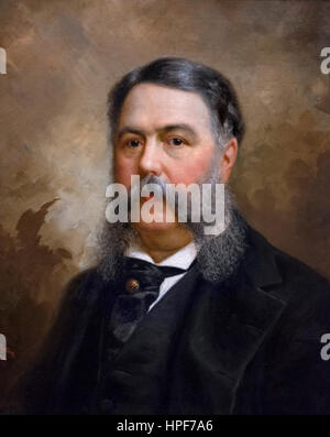 Chester Arthur. Porträt des 21. US-Präsident Chester A Arthur (1830-1886) von Ole Peter Hansen Balling, Öl auf Leinwand, 1881 Stockfoto