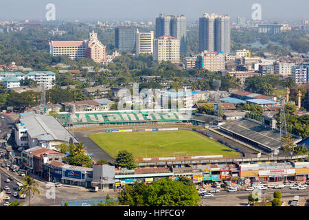 Luftaufnahme der Bogyoke Aung San-Stadion nach Yangon, Myanmar Stockfoto