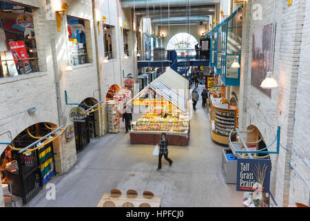 Innenministerium der Gabeln Markt, Gabeln, National Historic Site, Winnipeg, Manitoba Stockfoto