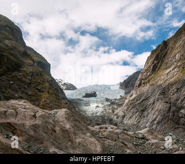 Gletscherzunge, Franz Josef Glacier, West Coast, Southland, Neuseeland Stockfoto