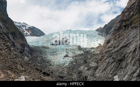 Gletscherzunge, Franz Josef Glacier, West Coast, Southland, Neuseeland Stockfoto