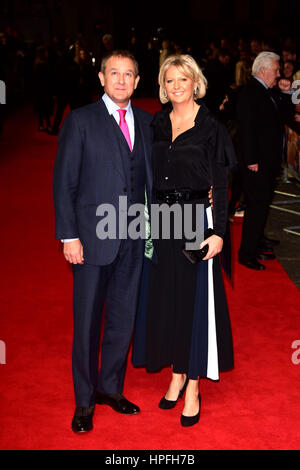 : London, Vereinigtes Königreich. 21. Februar 2017. Hugh Bonneville, Lulu-Evans, die Teilnahme an der britischen Premiere von Vizekönig S HOUSE Curzon Mayfair London 21. Februar 2017 Credit: Peter Phillips/Alamy Live News Stockfoto