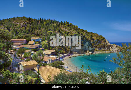 Agios Nikitas Resort in Lefkada Insel im Ionischen Meer, Griechenland Stockfoto