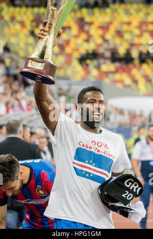 31. Mai 2015: Fernando Varela #33 von FCSB während der Cupa Romaniei Timisoreana 2014-2015 Finale (Rumänien Timisoreana Pokalfinale) Spiel zwischen FC Universitatea Cluj ROU und FC Steaua Bukarest ROU in National Arena, Bukarest, Rumänien ROU. Foto: Catalin Soare Stockfoto