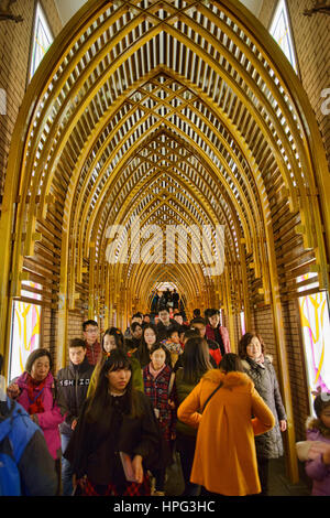 Die Bell Tower Kircheneingang, Hangzhou, China Stockfoto