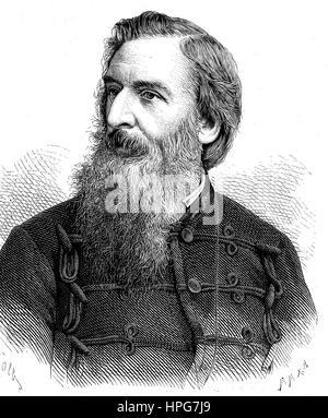 William Booth, war 1829-1912, ein britischer Methodist-Prediger, der Heilsarmee gegründet und ist seit seiner ersten allgemeinen, digitale verbesserte Wiedergabe von einem Holzschnitt aus dem Jahr 1885 Stockfoto