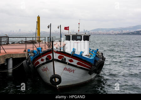 Fischerboote in Büyükada Istanbul Stockfoto