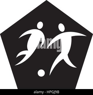 Fußball-Spieler-Symbol Stock Vektor