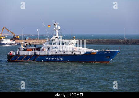 KŸstenwache, deutsche Küstenwache, Boarder Polizei Patrouillenboot, Deutsche Nordsee Stockfoto