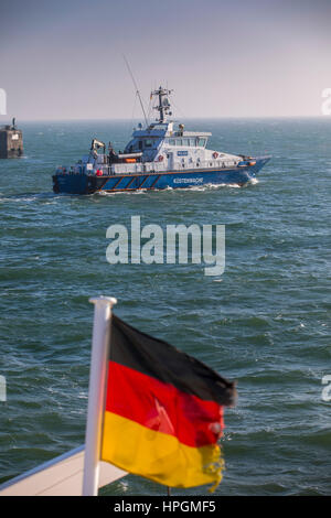 KŸstenwache, deutsche Küstenwache, Boarder Polizei Patrouillenboot, Deutsche Nordsee Stockfoto