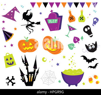 5633029 - Halloween Vector Icons Set Iii. Halloween-Vektor-Icons in roter Farbe. Stockfoto