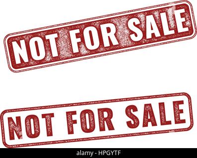 Zwei realistische Vektor Not For Sale Grunge Stempel isoliert auf weißem Hintergrund Stock Vektor