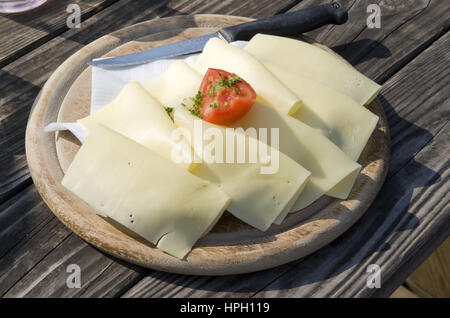 Kaesebrot Mit Tomate - Käse-Brot Stockfoto