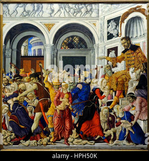Matteo di Giovanni (1430-1495). Italienischer Maler. Massaker der unschuldigen, 1481-1488. Bourbon-Sammlung. Nationales Museum von Capodimonte. Neapel. Italien. Stockfoto